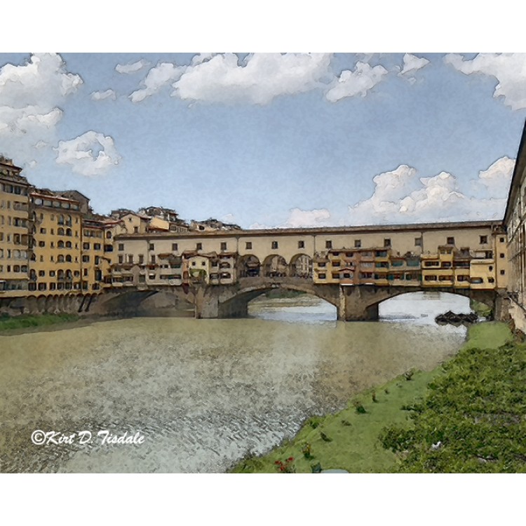 Shops Spanning The Arno River