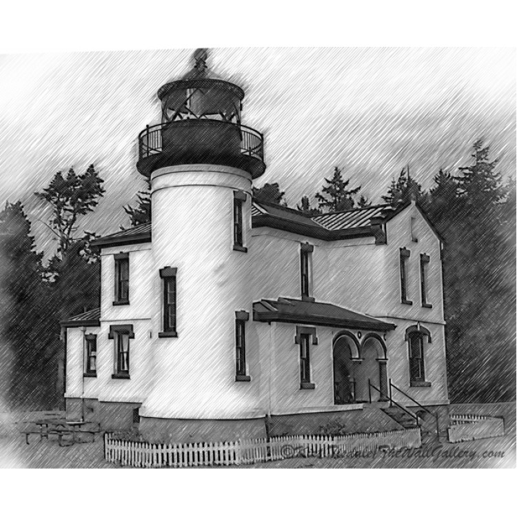 Admiralty Head Lighthouse Sketched